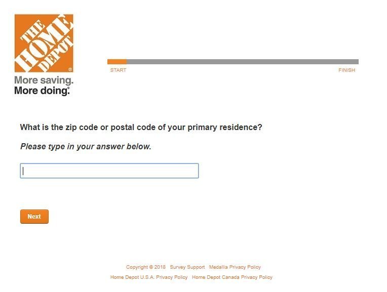 Home Depot Opinion Survey Sweepstakes