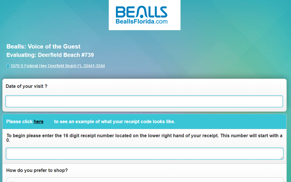 Bealls Department Stores Survey